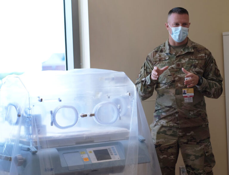 Maj. Kyle Perry, Branch Chief, Enlisted Critical Care Course